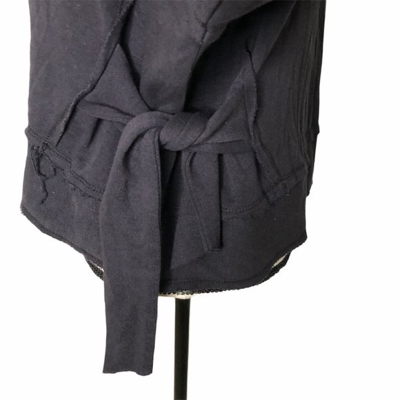 VINTAGE HAVANA BLACK COWL NECK SIDE TIE SWEATER TOP SMALL - Picture 3 of 7